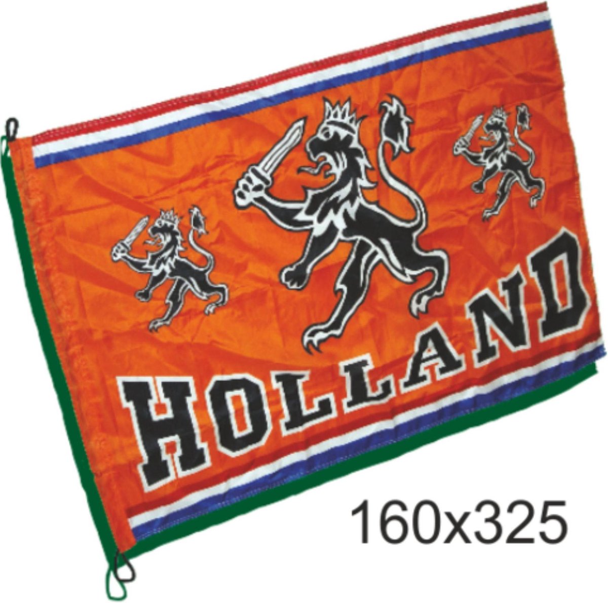 Mega grote vlag oranje Holland met leeuw | EK Voetbal 2020 2021 | Nederlands elftal vlag | Nederland supporter | Holland souvenir | 160 x 325 cm